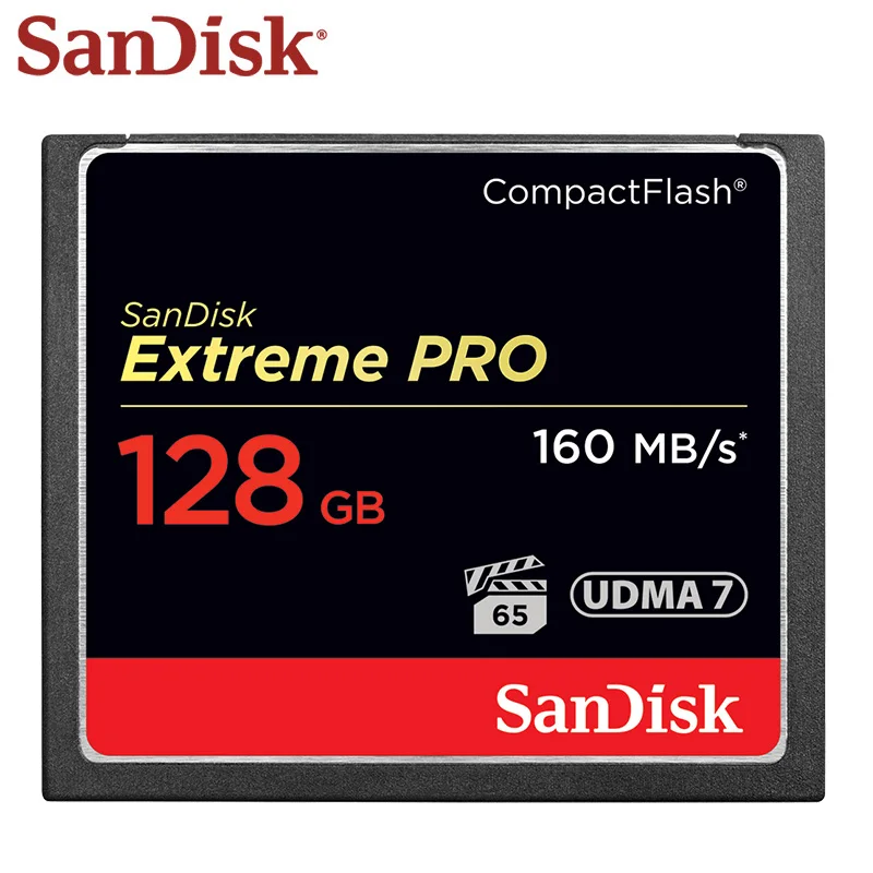  Original Sandisk Extreme Pro Compact Flash Card 32GB 64GB 128GB UDMA 7 CF Card 160MB/s Memory Card 