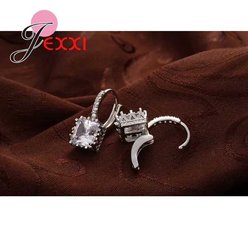 Акция Цена модные серьги 925 пробы серебряные ювелирные изделия для женщин/девочек серьги блестящие квадратные огранки