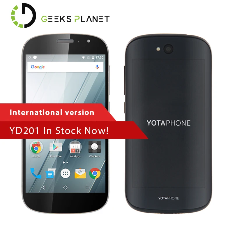 Original YOTA YotaPhone 2 Mobile Phone Qualcomm Snapdragon 800 5.0 Inch FHD Always-on E-ink Back Screen 4G LTE Smartphone