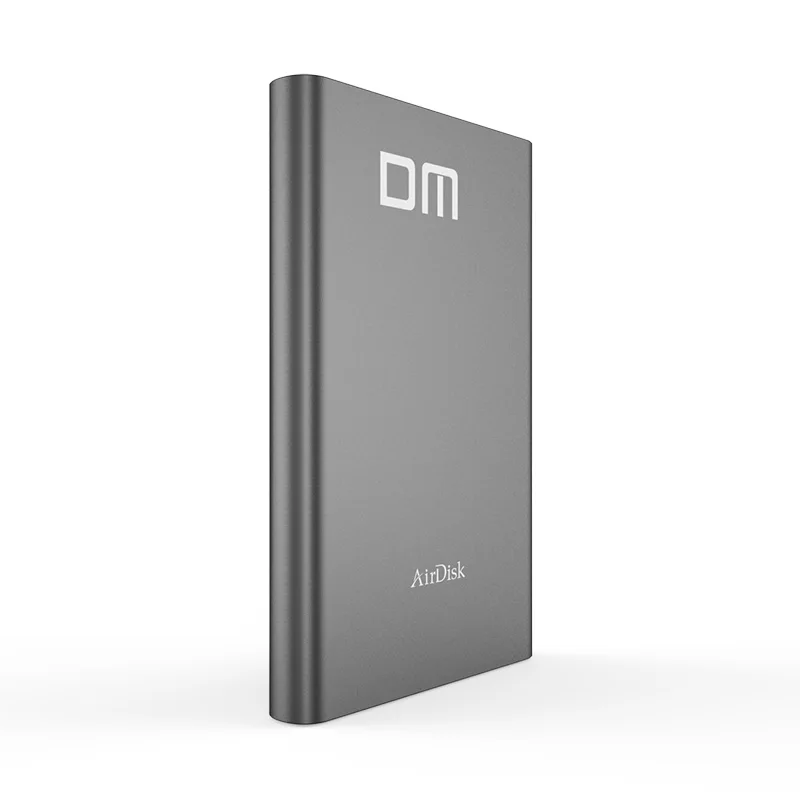 DM T2 inalámbrico WiFi disco duro portátil carcasa USB3.0 a SATA de 2,5 pulgadas HDD SSD gris oscuro Color de diseño de moda - 2