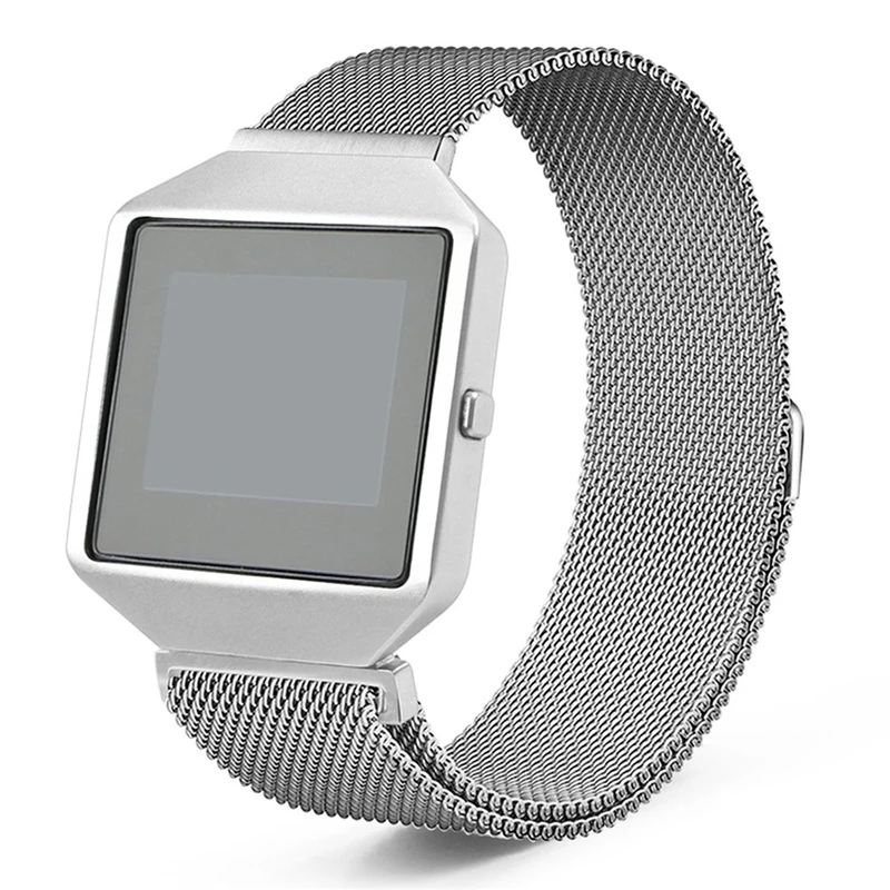 

Bemorcabo for Fitbit Blaze Band with New Metal Frame,Milanese Loop Stainless Steel Bracelet Magnet Lock Band for Fitbit Blaze