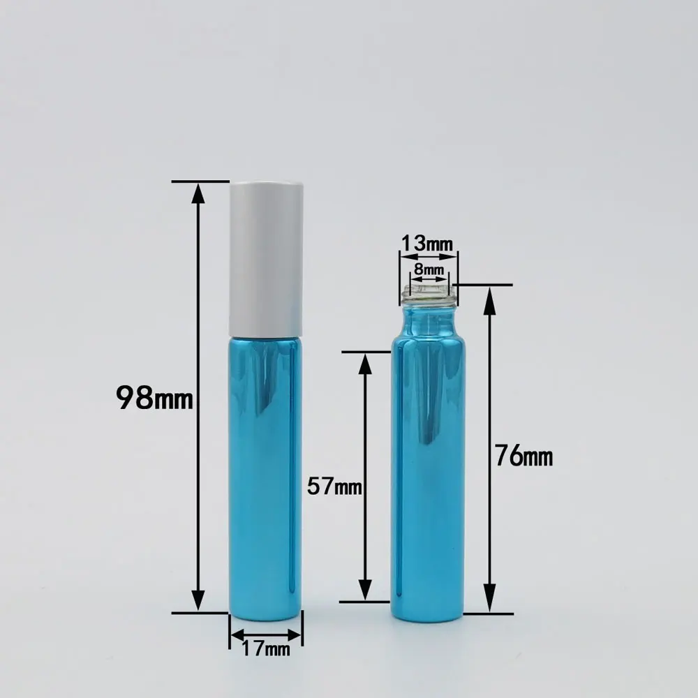 24pcs x 10ml New Portable Glass Perfume Bottles Refillable Roll on Bottles for essential Oils Colorful 4