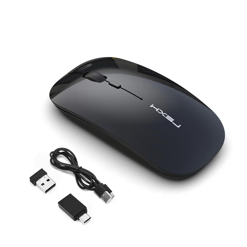 CARPRIE 1 шт. M60 эргономичная 2,4 ГГц Беспроводная мышь 1200 dpi USB+ type-C перезаряжаемая оптическая игровая мышь для MacBook ноутбука 90422