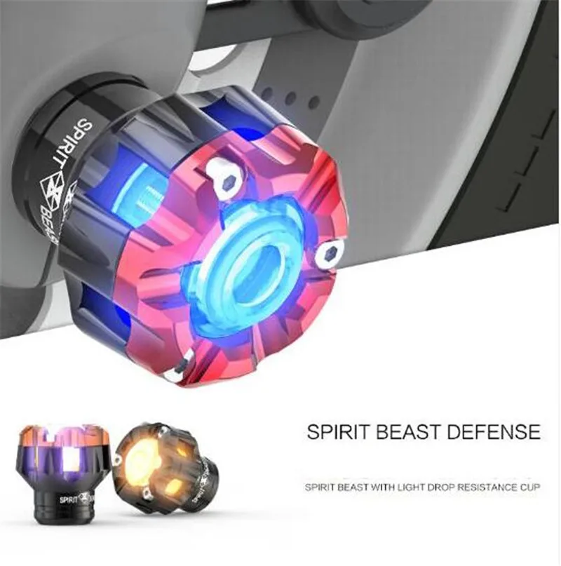 

SPIRIT BEAST Motorcycle Drop Protection Device Decoration Modeling CNC Aluminum Alloy Drop LED Lamps Motor Protection