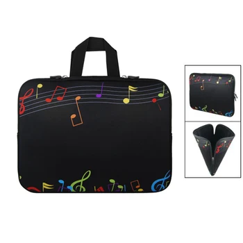 

Hot 17" 17.3" 17.4" Music Note Notebook Laptop Sleeve Handle Bag Case