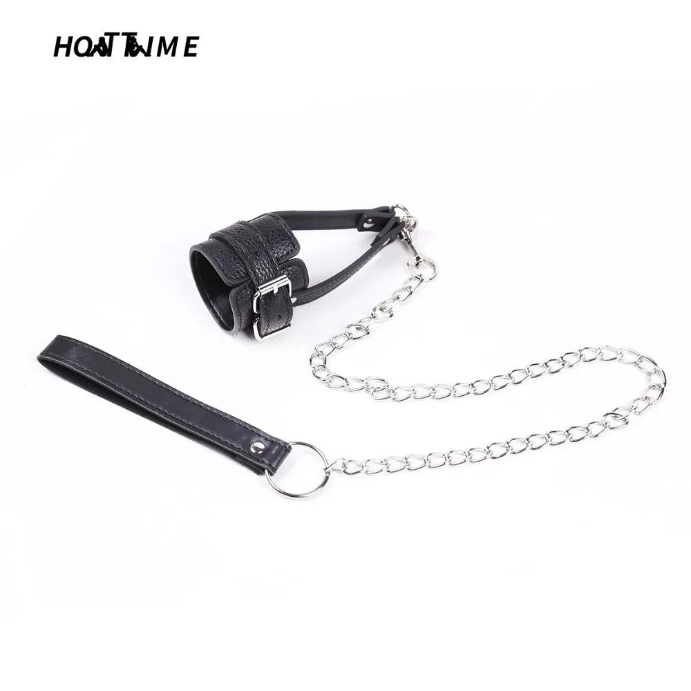 PVC Leather Iron Chain Penis Ring Cock Restraint For Men Erotic Fetish BDSM Couples Slave Adult Sexual Love Bondage HOTTIME | Красота и