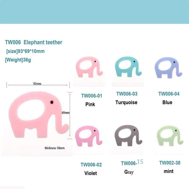 ATOB 10pcs Baby Teethers Koala Rodent unicorn Safe Chewable Food Grade Baby Teething Toys Pacifier Pendant Necklace Accessories