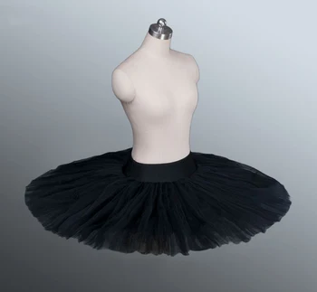 

Firm Tulle Black Professional Half Ballet Tutu Professional Ballet Tutus Pancake Practice Rehearsal Platter Ballet Half Tutus