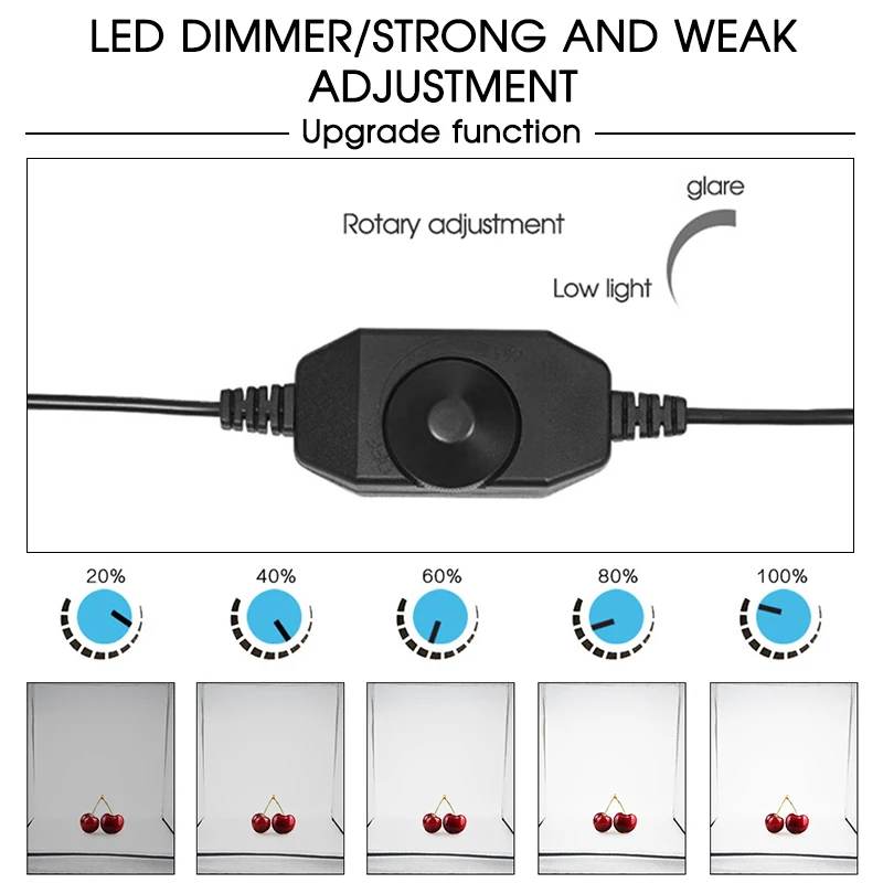 Ceny SAMTIAN F60 podświetlana tablica 60*60CM tablica świetlna led składana Softbox z trzema kolorami tła do studia fotograficznego
