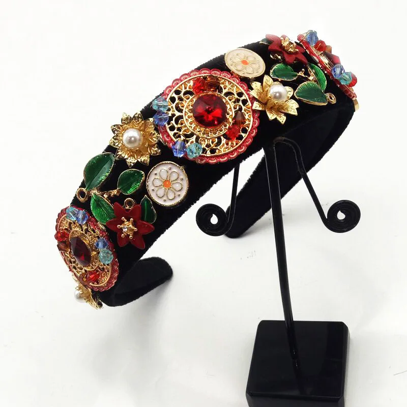 Новинка Ограниченная серия тиара ручной работы в стиле барокко с разноцветными