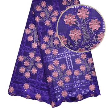 

Cotton Swiss Lace Fabric Purple Color Stones Lace Fabric 2018 Fashion Style African Swiss Voile Lace Fabric For Sewing 1145