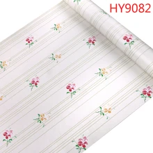 Papel tapiz europeo 3D de PVC con flores ligeras vintage decorativo económico de vinilo para decoración de dormitorio y sala de estar