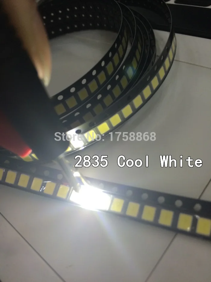 1000 шт./лот) 2835 белый SMD светодиодный 2835 посылка(0,2 Вт) Видимый светодиодный, освещение светодиодный, низкая мощность/менее 0,5 Вт, PLCC-2