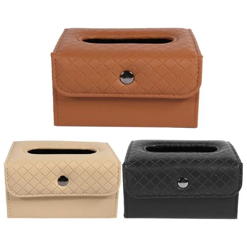 

Tissue box car tissue box holder tissue boxes modern tissue box PU tissue box cover car auto home universal tissue box