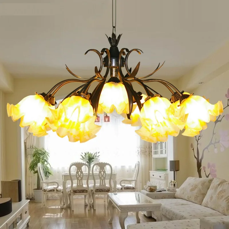 

9 HEAD lighting restaurant lamp pendant light fashion flowers and rustic lighting fitting 0978 2016zzp