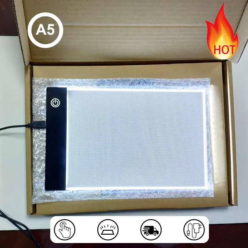 

1 SET A5 LED Tracing Light Box Board Art Tattoo A5 Mini Drawing Pad Table Stencil Display