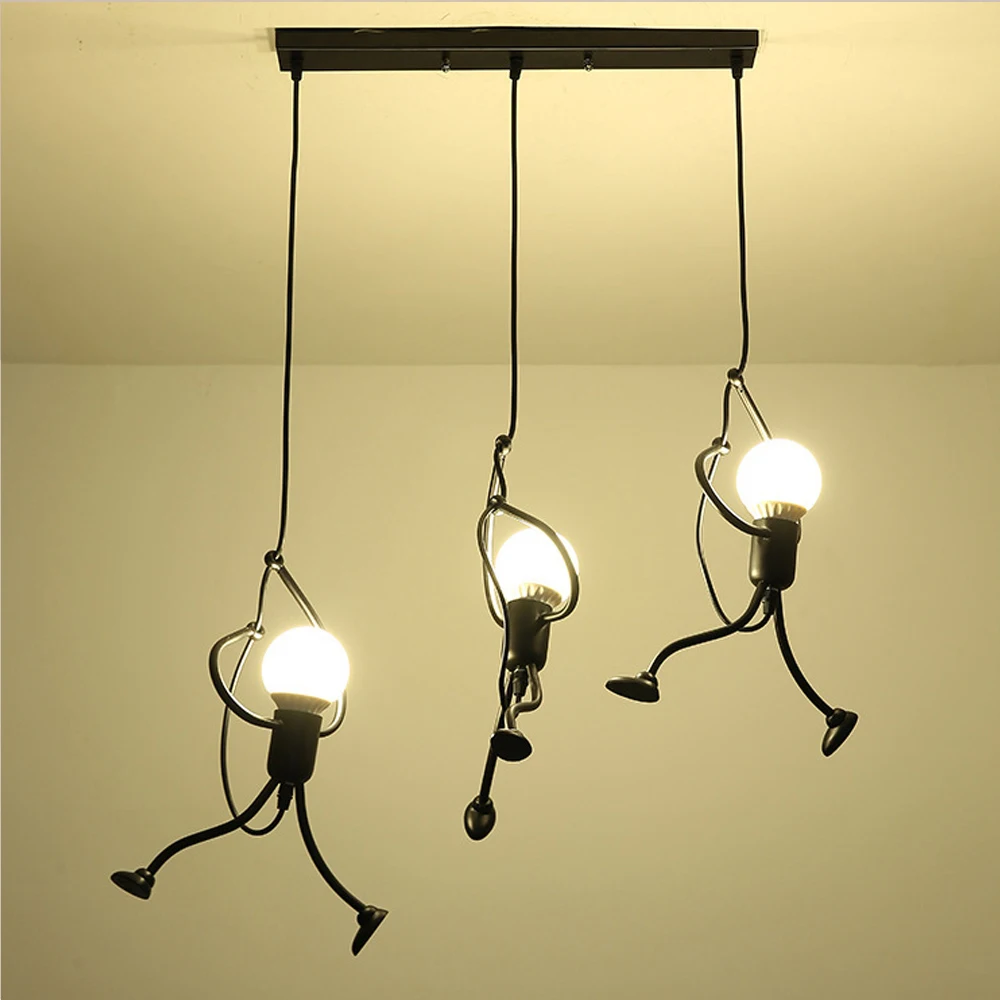 Creative little man climbing pendant lamp for children room pendant