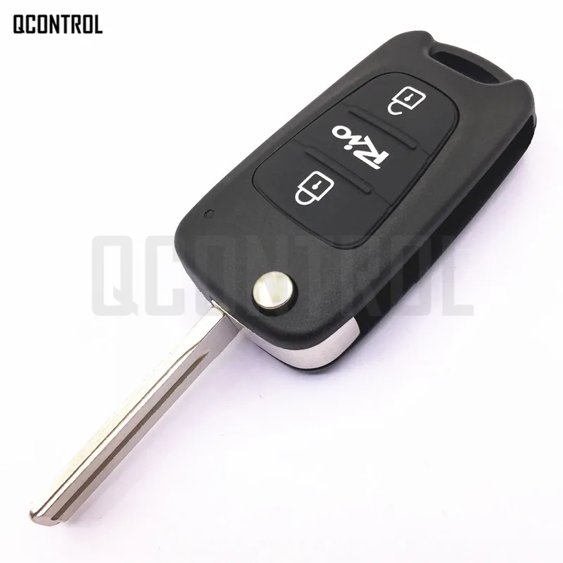 QCONTROL 433 МГц Автомобильный Дистанционный ключ для KIA Rio OKA-185T CE0682 PCF7936 иммобилайзер TOY40 ключ лезвие