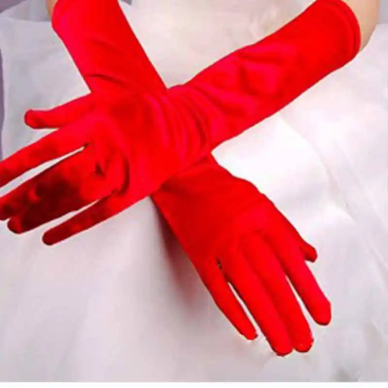 Зимние перчатки женские мягкие теплые длинные перчатки для Хэллоуина дамские налокотники теплые синие золотые Серебристые розовые красные черные белые перчатки