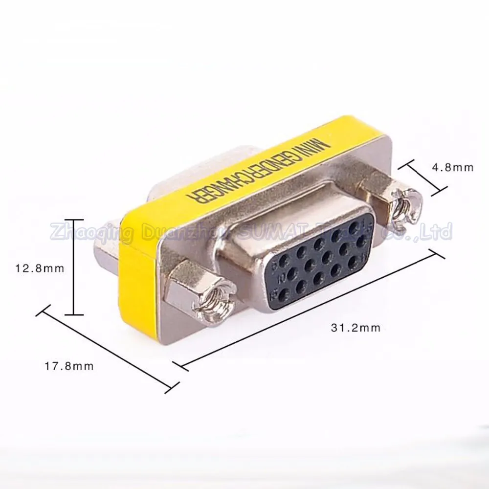 VGA адаптер DB15 15 штырьковыми разъемами VGA Женский Разъем