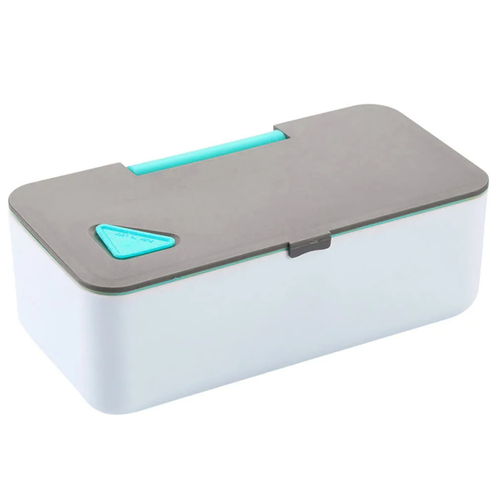 Креативный портативный герметичный держатель для мобильного телефона, кронштейн для микроволновой печи, с подогревом, для хранения еды, Bento Box, контейнер, Ланчбокс - Цвет: Синий