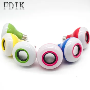 

Wireless Remote Control Dimming LED Bulb RGB Colorful Music bulb E27 Mobile Bluetooth connection Subwoofer Smart Music bulbs 12W