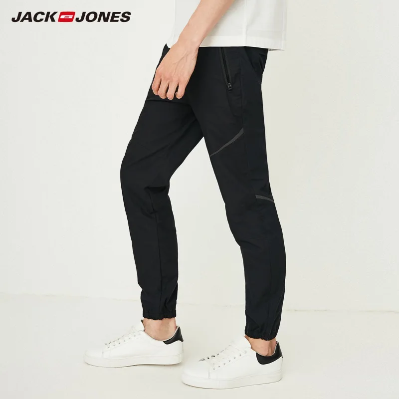 JackJones мужские хлопковые спортивные штаны с завязками повседневные штаны для бега мужская одежда 218314526