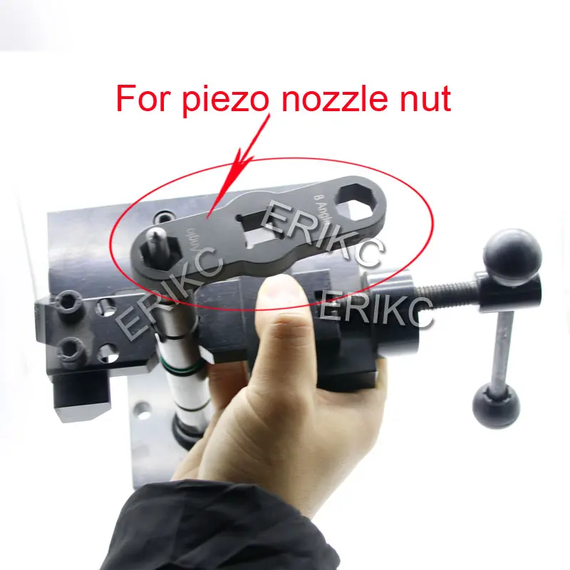 ERIKC 8 and 6 Angles Nozzle Nut Remove Tool E1023510 CR Fuel Injector Disassemble Removal Steel Nozzle Cap Tool for Bosch Piezo (1)