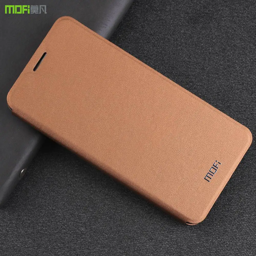 Чехол MOFI для Xiaomi mi 8 Lite флип-чехол для mi 8 Lite чехол из искусственной кожи корпус для Xia mi 8 Lite 360 полная защита чехол-книжка - Цвет: Brown