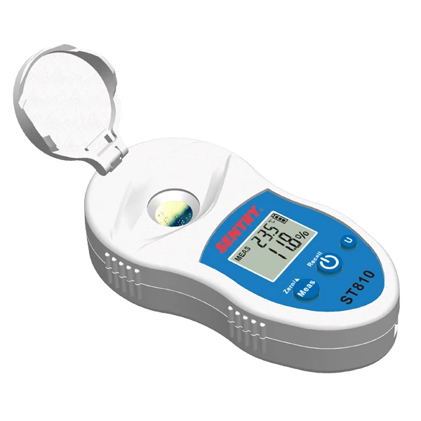 

ST810 Digital Portable Refractometer Brix Meter Refractometer Meter with Temperature and IP65