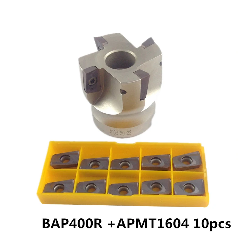 Торцевая фреза MT2 FMB22 /MT3 M12/ MT4 M16 + 400R 50 22 торцевая 10 твердосплавных вставок APMT1604 для