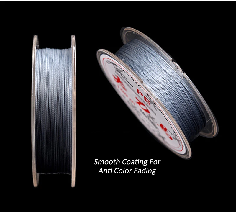 Linha de Pesca Linha de Pesca para a Carpa Isca de Pesca 100 m Extremo Forte 4 Vertentes pe Trançada 8lb 90lb Cinza Jogo Mar Multifilament para a Carpa Mod. 1086878 15 Linhas de pesca