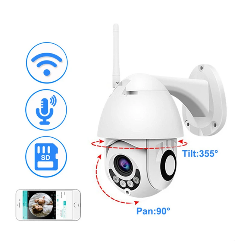 Waterpoof 2MP Full HD Wifi PTZ Speed Security Camera Outdoor Dome Wireless Home Street Security Camera Pan Tilt 4X Zoom Cameras 11 (2)
