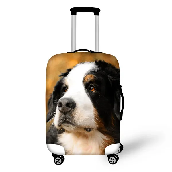 Цветные багажные Чехлы для путешествий, милый щенок, собака, Бернский принт, дорожный костюм, чехол Чехол, чехлы на колесиках, Защитный Водонепроницаемый Чехол - Цвет: H306