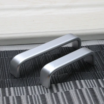 1PC Space Aluminum Cabinet Handles 96mm128mm Drawer Kitchen Cupboard Pulls Knobs Closet Straight Handle for Furniture