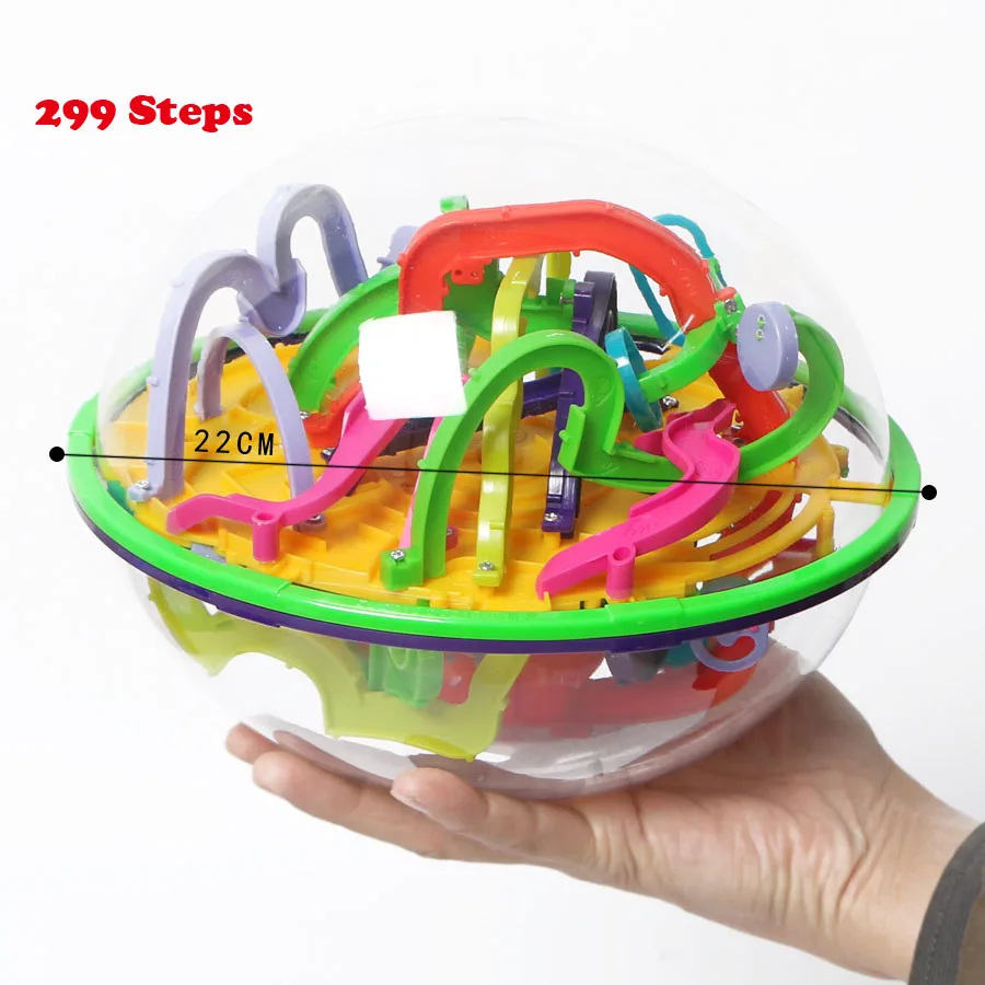 99-299 шагов 3D волшебный интеллект шар мрамор головоломка IQ игра perplexus магнитные шарики IQ игрушки с балансом образовательные Классические игрушки - Цвет: 299 steps