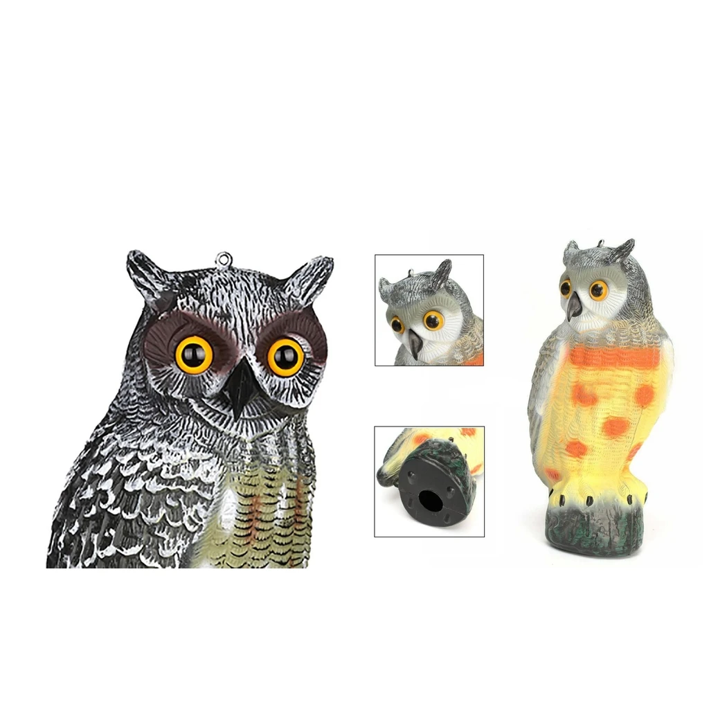 Owl Decoy Garden Bird Rodent Deter Scarer Weed Pest Control Scarecrow Decor Garden Ornament Supplies