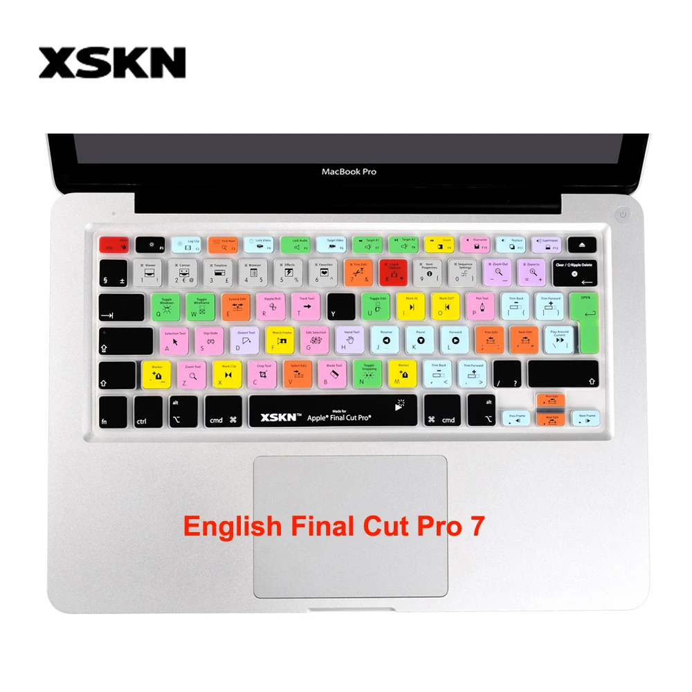 

XSKN Hotkeys Final Cut Pro 7 Shortcut Silicone Keyboard Cover Skin for Apple Alumimum Wireless Keyboard (not Magic Keyboard)
