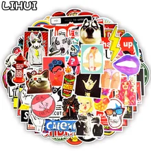 100 pçs adesivo engraçado do punk anime jdm criativo decalque adesivos para adultos diy bagagem do portátil capacete da motocicleta carro guitarra adesivos