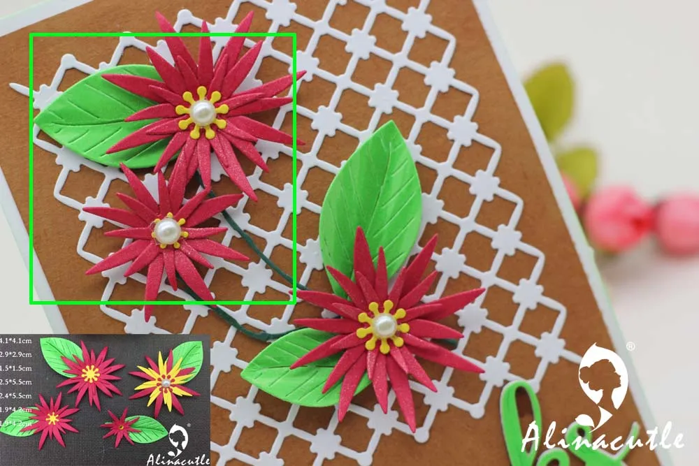 Металлические штампы AlinaCraft 10 шт. цветочный цветок лист сад скрапбукинг штамп