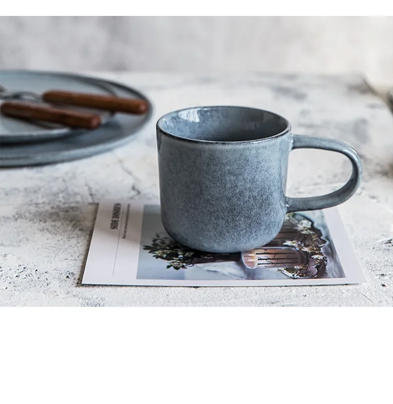 NIMITIME Ретро керамическая кружка для дома кофейная чашка японский стиль простая Питьевая чашка с ручкой кружка кофейная чашка для завтрака