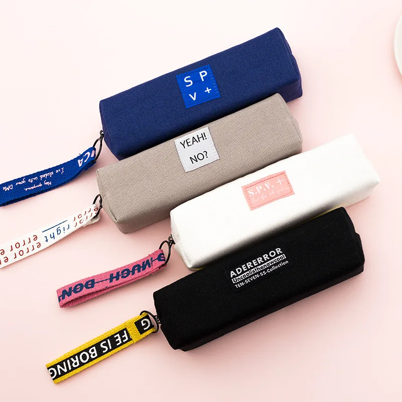 

Creative Pencil Case Simple Design Style Zipper Pencil Bags Pen Holders School Supplies Stationery Pencil Box for Boys or Girls