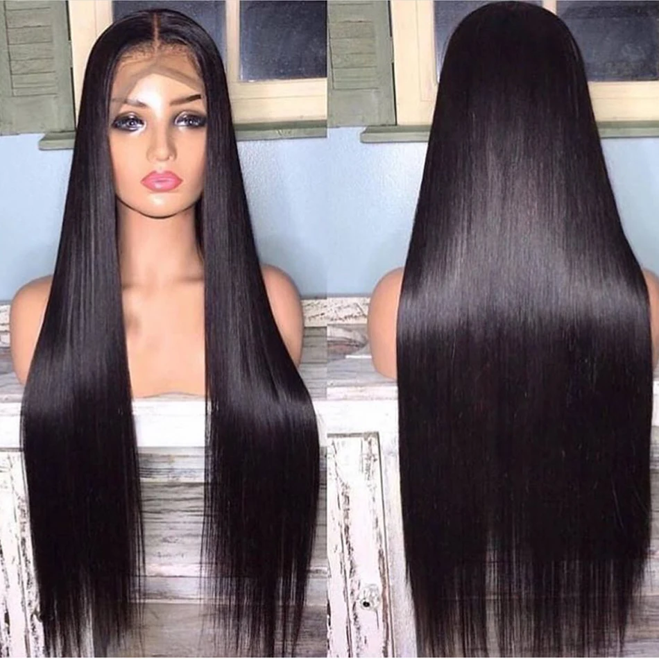 Lace Front Human Hair Wigs Brazilian Remy Hair Straight Lace Front Wig Pre Plucked Hairline For Black Women Hot Star Lace Wig