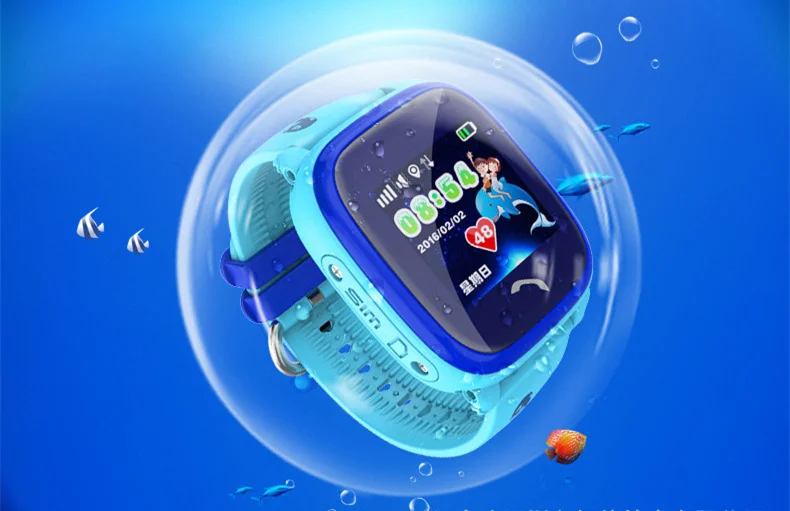 Baby Children Touch Shower Swim Smart GPS Tracking Watch American Captain Cat Princess IOS Android SOS Educational Smartwatch