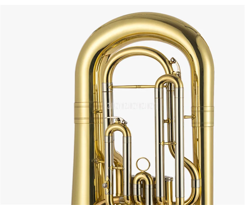 Профессиональный euphonium 3 прямой ключ Bb бас французский Рог золото Lacque Труба латунь материал Музыкальные инструменты JBEP-1180