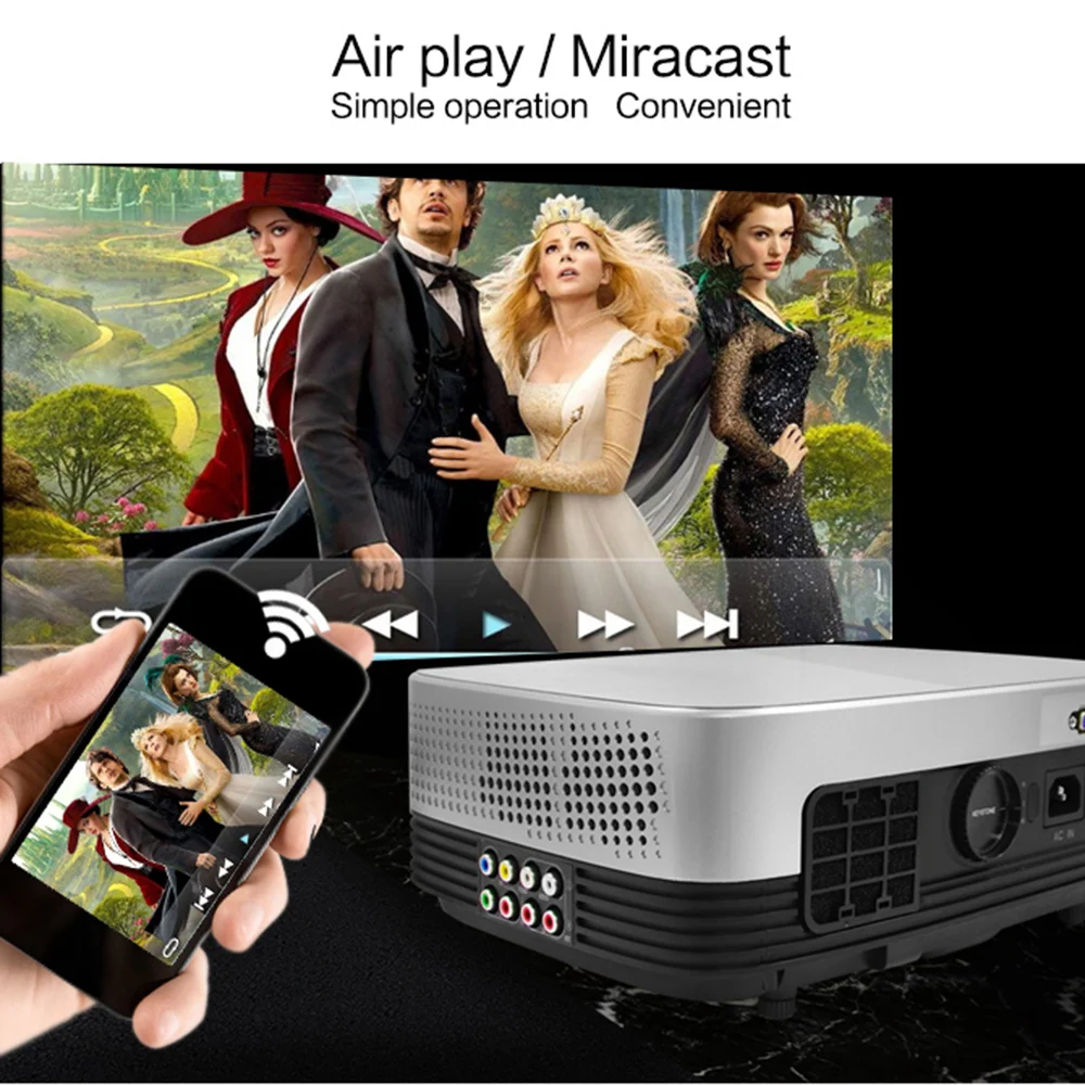 Powerful LED Projector M26 Full HD LED Projector 4k 1080p 1280*800 Android 6.0 Business & home Cinema Theater Beamer Projector