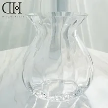 DH Simple glass flower vase clear vase Flower bottle Home decoration glass vase for flower arrangements