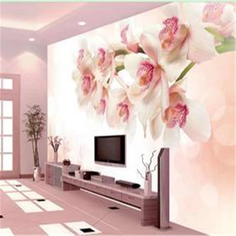 3d wall murals wallpaper Flower seamless backdrop mural painting large living room sofa backdrop decorative wallpaper