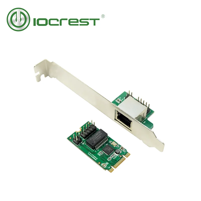 IOCREST сетевая карта 22x42 мм M.2 B Key и M для 1 порта 10/100/1000 Мбит/с гигабитная Ethernet