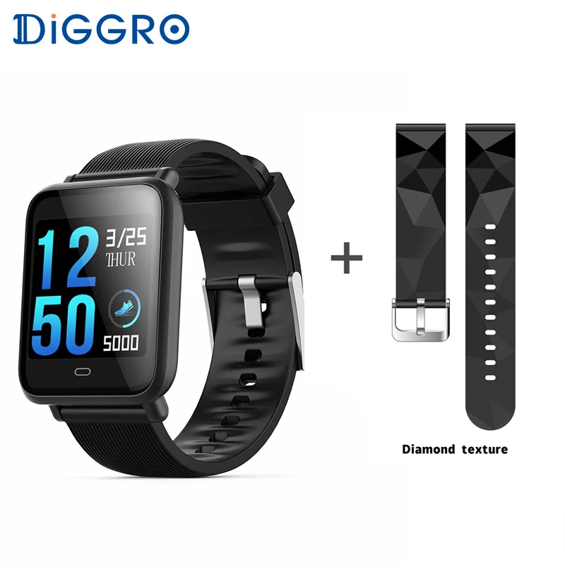 Diggro Q9 Smart Watch Blood Pressure Heart Rate Monitor IP67 Waterproof Sport Fitness Trakcer Watch Men Women Smartwatch